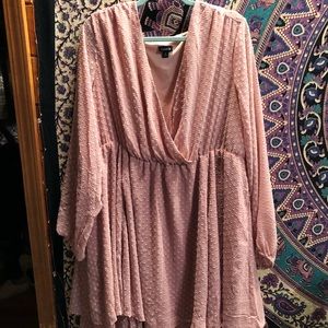 Long Sleeve Light Pink Dress